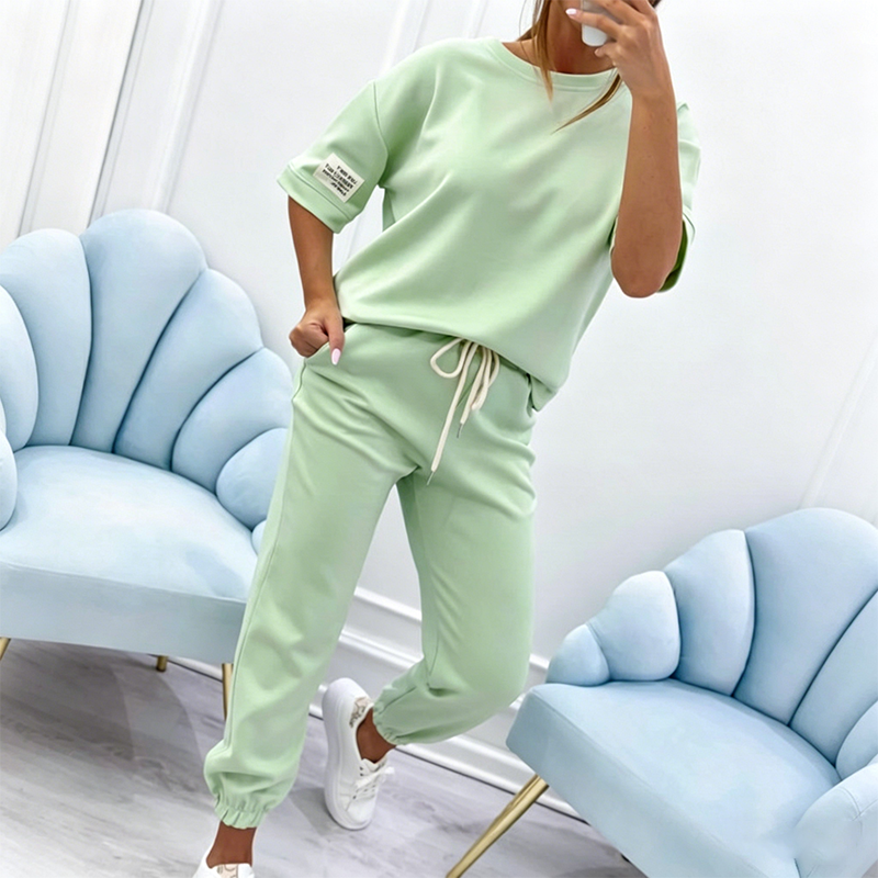 🔥 Zeitlich begrenzter Sale – bis zu 50% Rabatt💥Damen Freizeit Kurzarm Top & Hose Set
