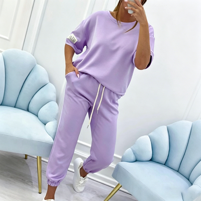 🔥 Zeitlich begrenzter Sale – bis zu 50% Rabatt💥Damen Freizeit Kurzarm Top & Hose Set