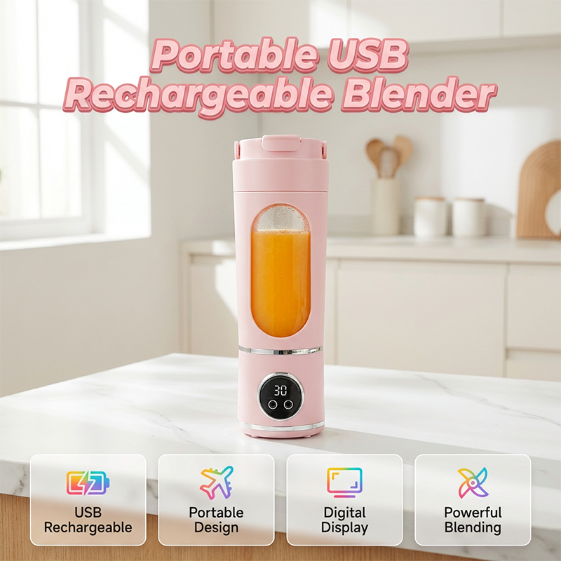 🔥Limited-time Offer: 50% Off🍓💨 Smoothies Anywhere –Portable USB Rechargeable Blender