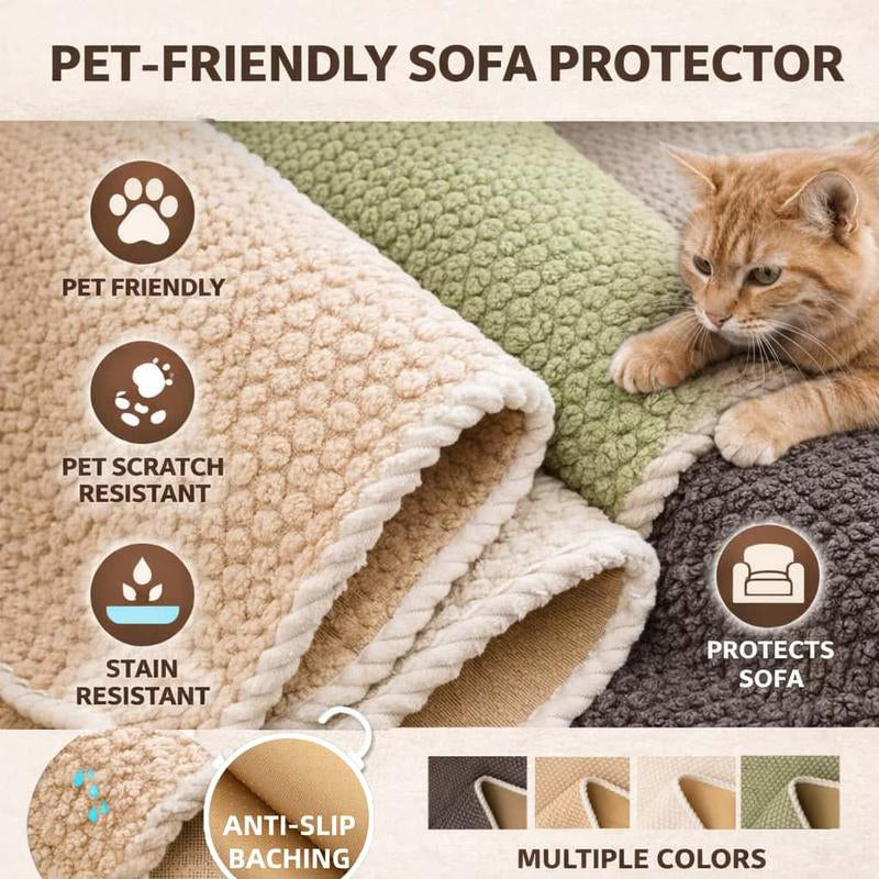 🐶Thickened Non-Slip Sofa Cover – Ultra-Soft, Washable, Scratch-Resistant & Pet-Friendly, 3 Colours 🛋️✨