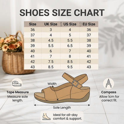 👡Women's Open Toe Wedge Sandals with Ankle Strap – Comfort Meets Style☀️