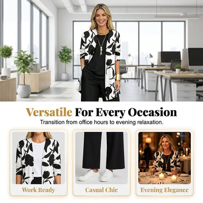🌸 Müheloser Stil in einem wunderschönen, lässigen und bequemen 3-teiligen Outfit-Set für Damen ✨