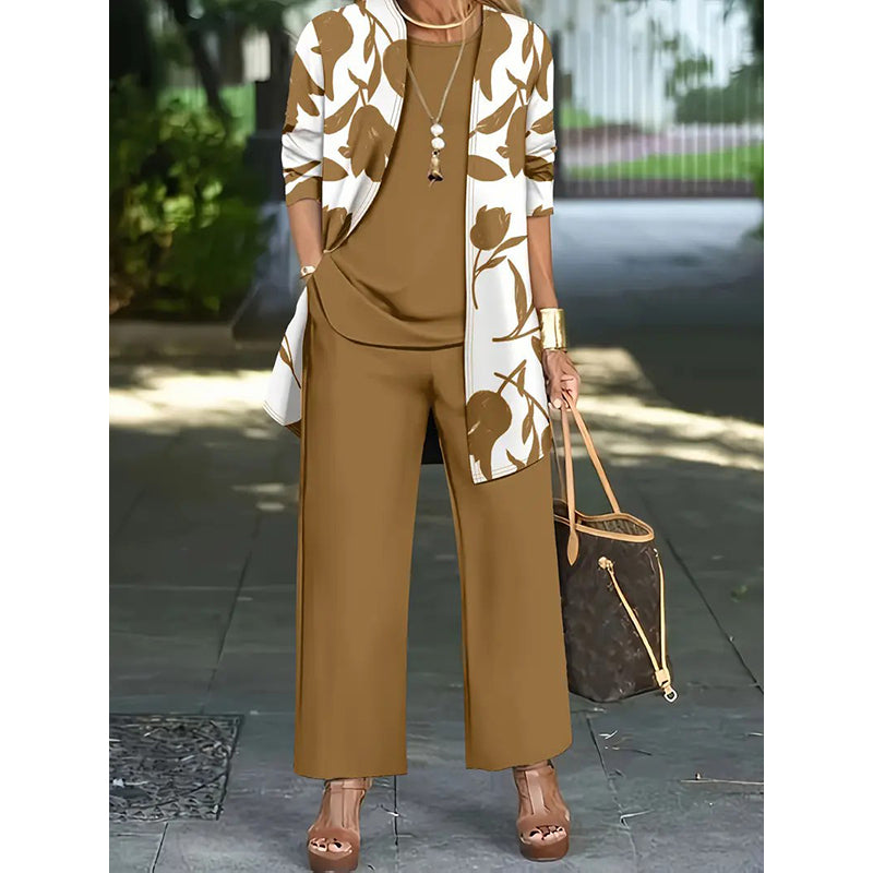 🌸 Müheloser Stil in einem wunderschönen, lässigen und bequemen 3-teiligen Outfit-Set für Damen ✨