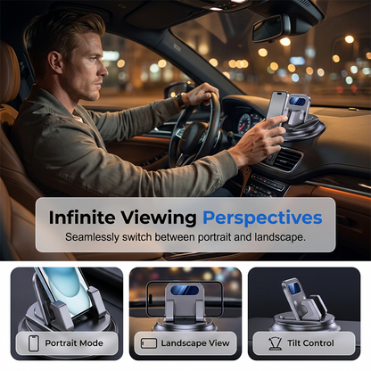 🚗💥LAST DAY SPECIAL PRICE!-￡9.99!!📱Rotating Dashboard Car Phone Holder–Hands-Free Phone Mount 🛡️
