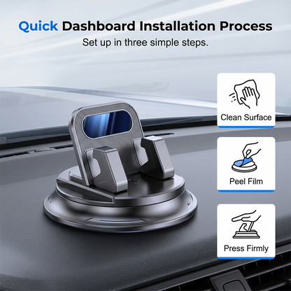 🚗💥LAST DAY SPECIAL PRICE!-￡9.99!!📱Rotating Dashboard Car Phone Holder–Hands-Free Phone Mount 🛡️