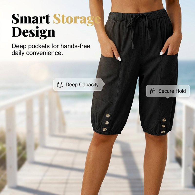 ☀️Women's Capri Pants With Drawstring Waist – Comfort Meets Style