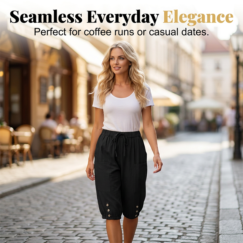 ☀️Women's Capri Pants With Drawstring Waist – Comfort Meets Style