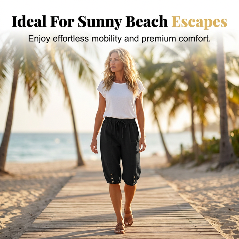 ☀️Women's Capri Pants With Drawstring Waist – Comfort Meets Style
