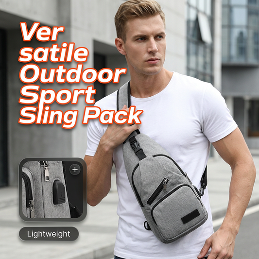 🎒 50% OFF NOW!⛰️ Outdoor Sport Sling Pack – Multifunctional, Durable & USB Port – Urban Commuter Essential 🚴‍♂️