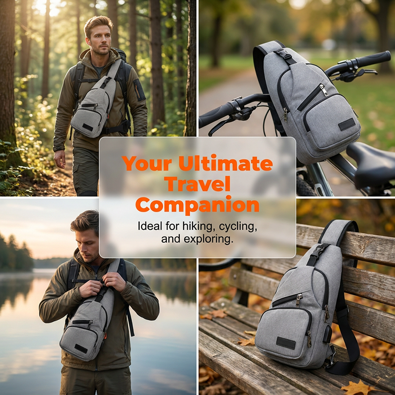 🎒 50% OFF NOW!⛰️ Outdoor Sport Sling Pack – Multifunctional, Durable & USB Port – Urban Commuter Essential 🚴‍♂️
