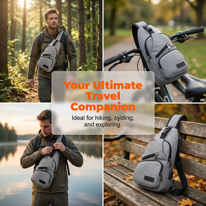 🎒 50% OFF NOW!⛰️ Outdoor Sport Sling Pack – Multifunctional, Durable & USB Port – Urban Commuter Essential 🚴‍♂️