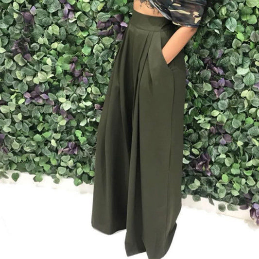 👖 50% OFF NOW!🌿 Women's Elegant High-Waist Pants – Wide Leg & Side Pockets – Soft Breathable Blend Trousers in 15 Colors 🌿