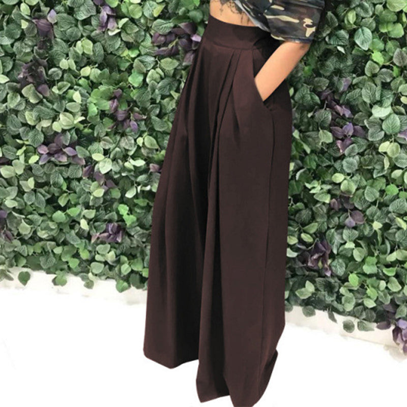 👖 JETZT 50 % RABATT!🌿 Elegante Damen-Hose mit hohem Bund – weitem Bein und Seitentaschen – Weiche, atmungsaktive Materialmischung in 15 Farben 🌿