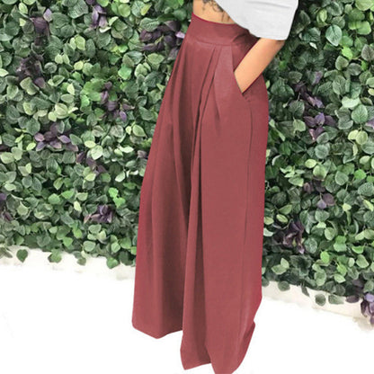 👖 JETZT 50 % RABATT!🌿 Elegante Damen-Hose mit hohem Bund – weitem Bein und Seitentaschen – Weiche, atmungsaktive Materialmischung in 15 Farben 🌿