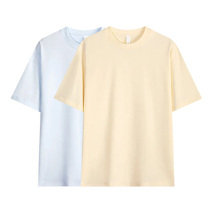 Herren T-Shirt mit überschnittenen Ärmeln in Unifarbe