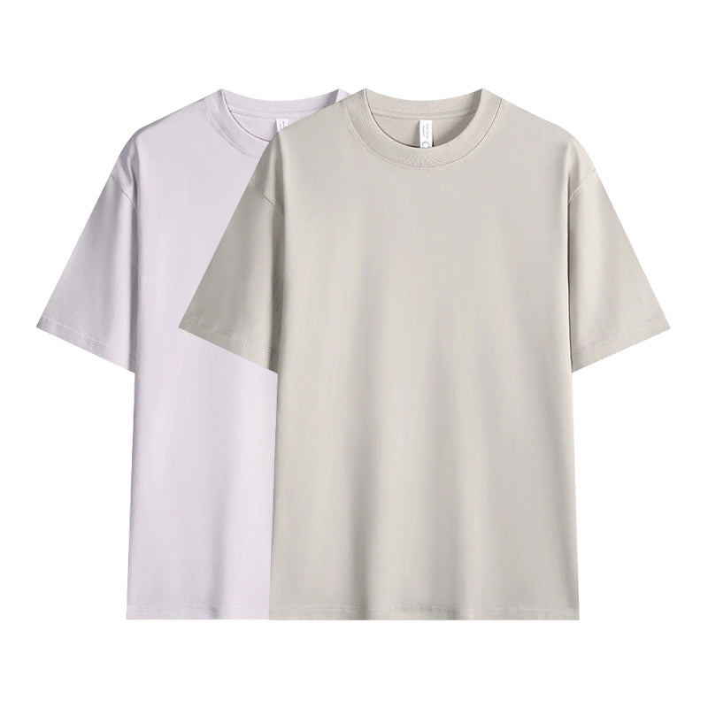 Herren T-Shirt mit überschnittenen Ärmeln in Unifarbe