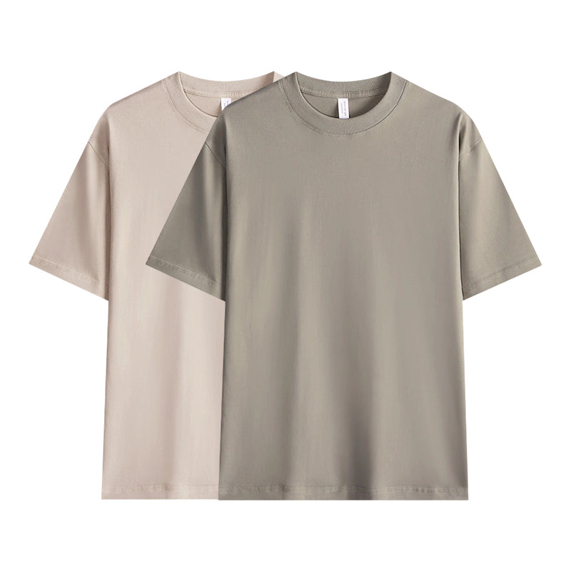 Herren T-Shirt mit überschnittenen Ärmeln in Unifarbe