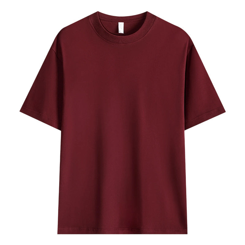 Herren T-Shirt mit überschnittenen Ärmeln in Unifarbe