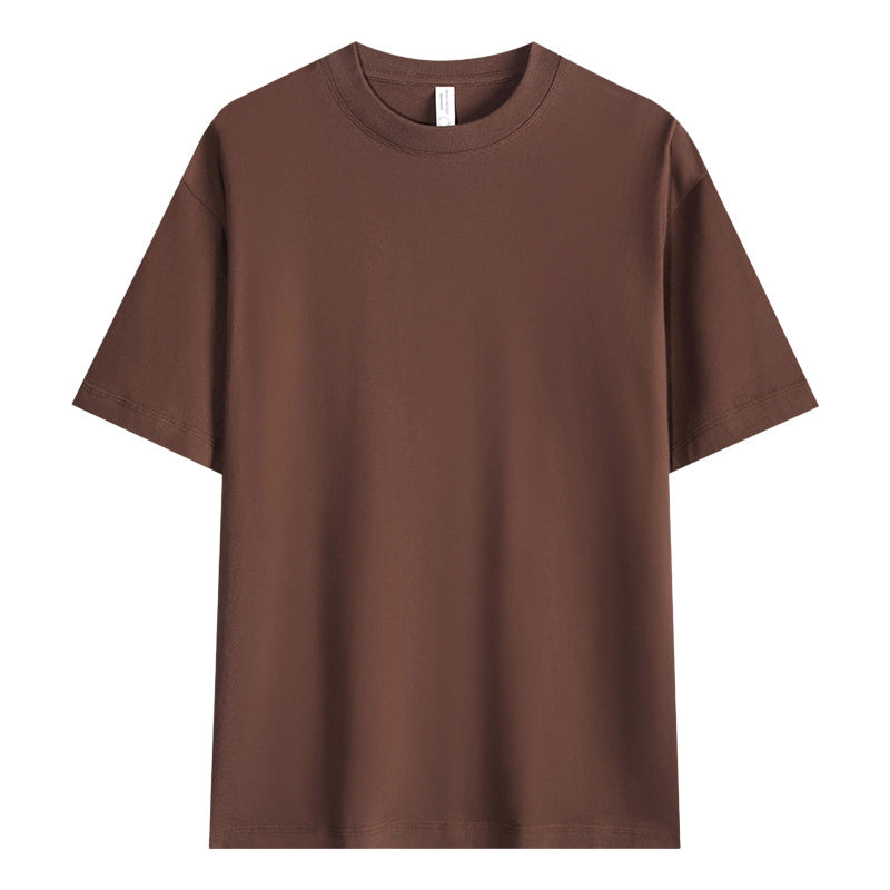 Herren T-Shirt mit überschnittenen Ärmeln in Unifarbe
