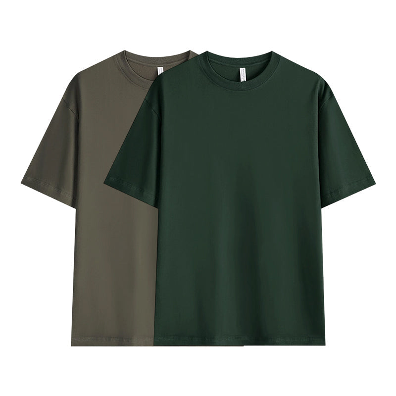 Herren T-Shirt mit überschnittenen Ärmeln in Unifarbe