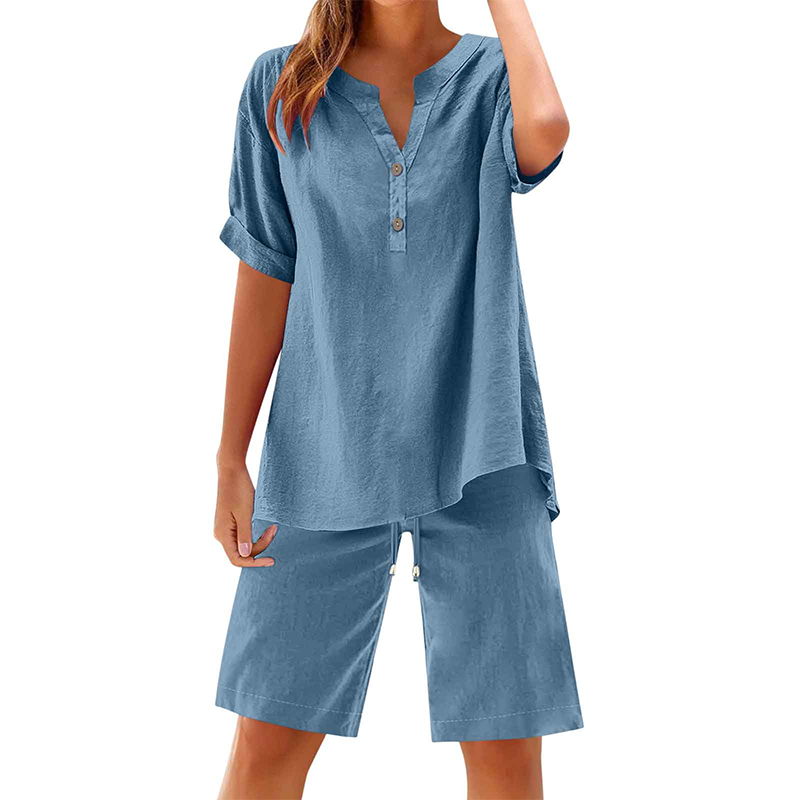 🌿Women's Cotton Linen 2-Piece Outfit Set – Cool, Comfy & Chic 🌞
