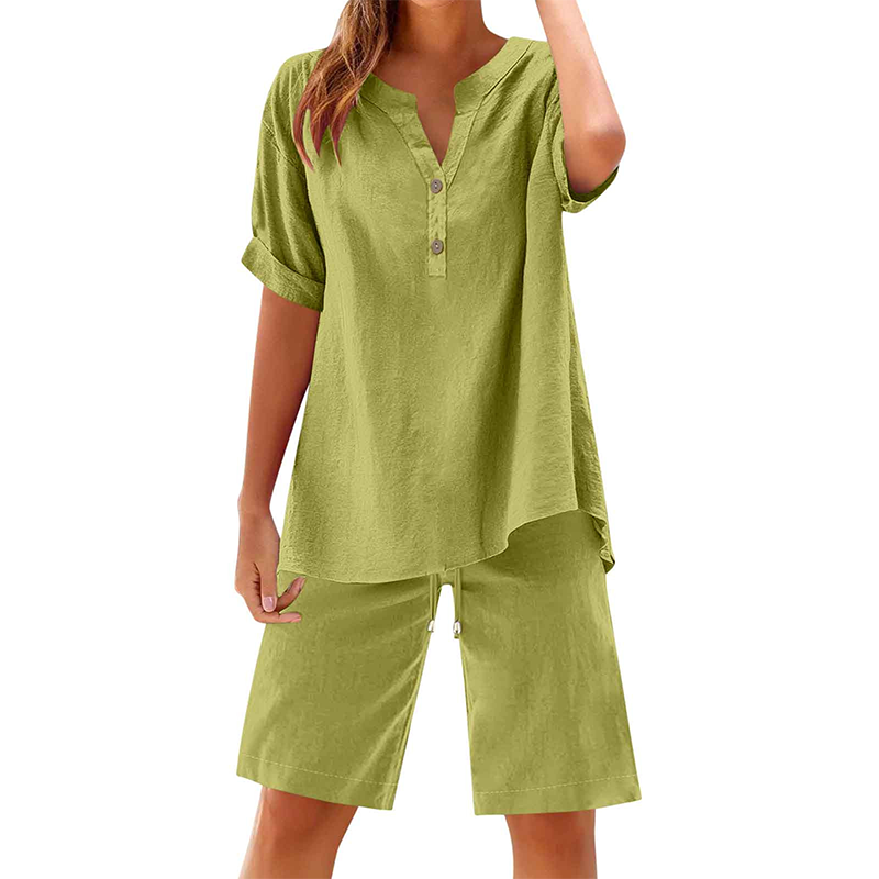 🌿Women's Cotton Linen 2-Piece Outfit Set – Cool, Comfy & Chic 🌞