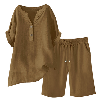 🌿Women's Cotton Linen 2-Piece Outfit Set – Cool, Comfy & Chic 🌞