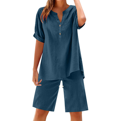🌿Women's Cotton Linen 2-Piece Outfit Set – Cool, Comfy & Chic 🌞