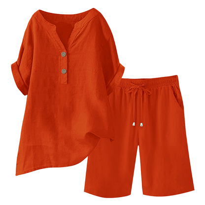 🌿Women's Cotton Linen 2-Piece Outfit Set – Cool, Comfy & Chic 🌞