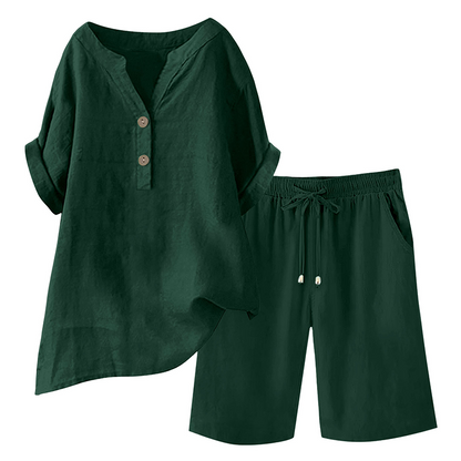 🌿Women's Cotton Linen 2-Piece Outfit Set – Cool, Comfy & Chic 🌞