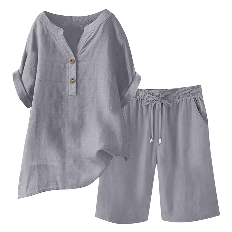 🌿Women's Cotton Linen 2-Piece Outfit Set – Cool, Comfy & Chic 🌞