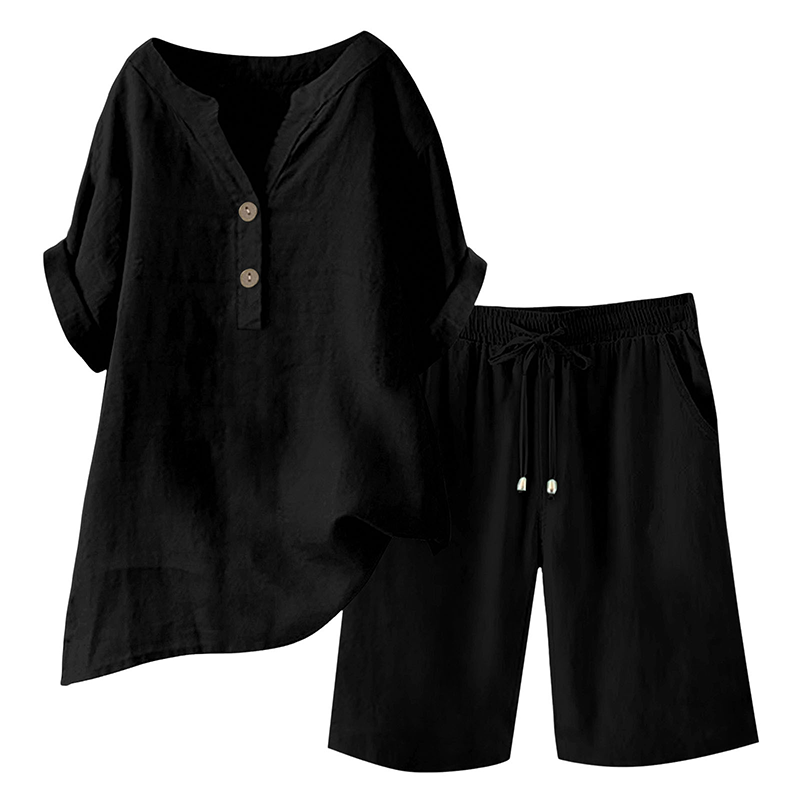 🌿Women's Cotton Linen 2-Piece Outfit Set – Cool, Comfy & Chic 🌞