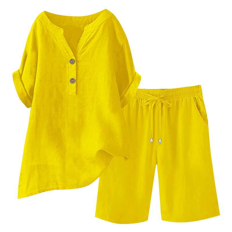 🌿Women's Cotton Linen 2-Piece Outfit Set – Cool, Comfy & Chic 🌞