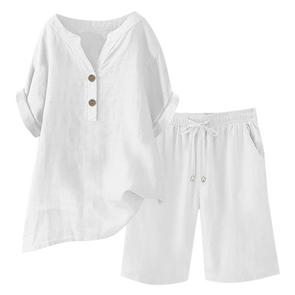 🌿Women's Cotton Linen 2-Piece Outfit Set – Cool, Comfy & Chic 🌞