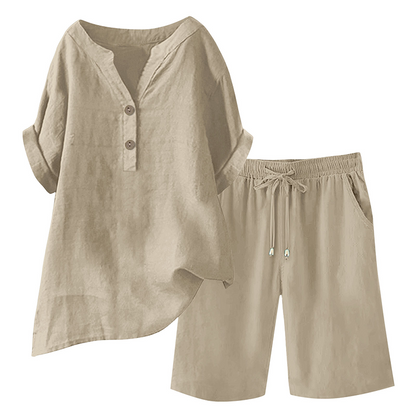 🌿Women's Cotton Linen 2-Piece Outfit Set – Cool, Comfy & Chic 🌞