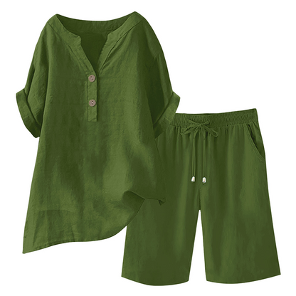 🌿Women's Cotton Linen 2-Piece Outfit Set – Cool, Comfy & Chic 🌞