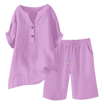 🌿Women's Cotton Linen 2-Piece Outfit Set – Cool, Comfy & Chic 🌞