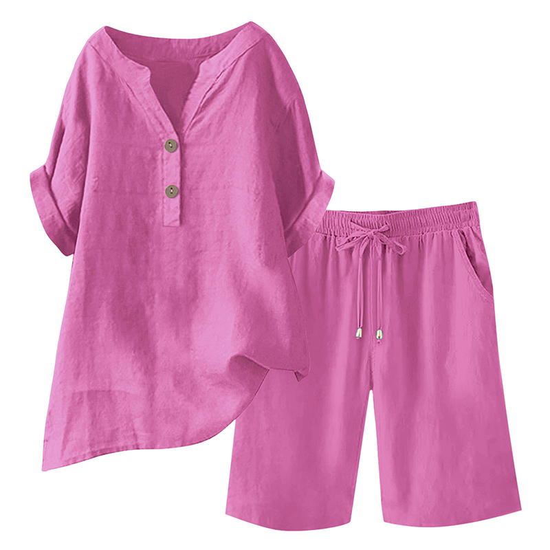 🌿Women's Cotton Linen 2-Piece Outfit Set – Cool, Comfy & Chic 🌞