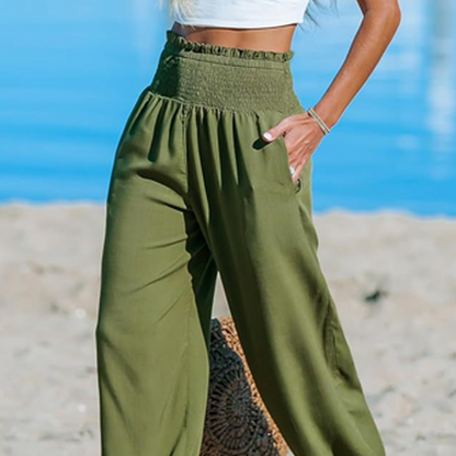 Women's Smocked High Waist Harem Pants 🌞Effortless Summer Style & Comfort✨