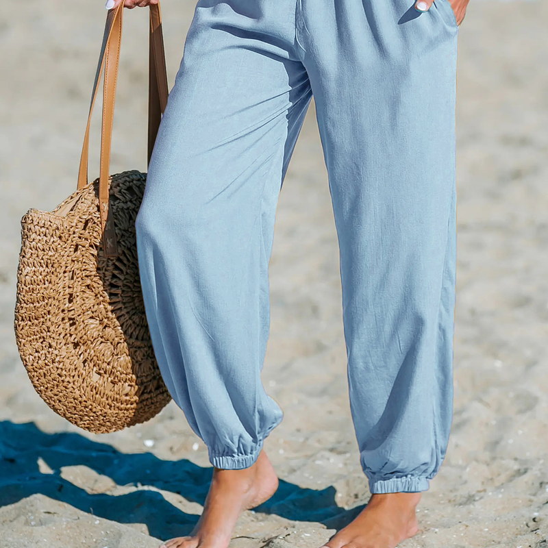 Women's Smocked High Waist Harem Pants 🌞Effortless Summer Style & Comfort✨