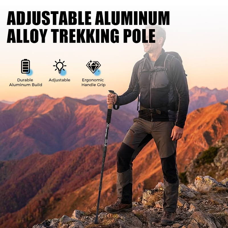 ⛰️ LIMITED-TIME 50% OFF! ✨ Adjustable Aluminum Alloy Trekking Pole – Durable, Shock-Absorbing, Lightweight 🌲