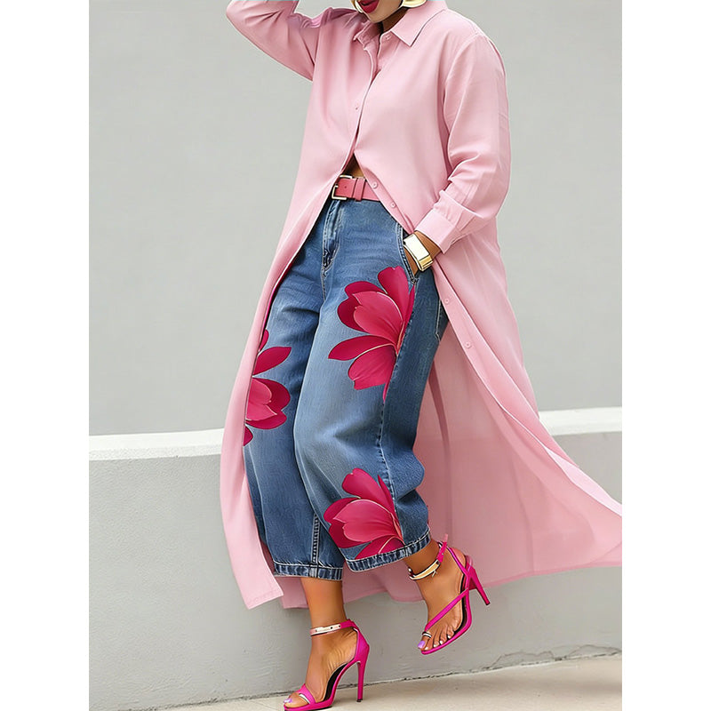 ✨ Effortless Elegance – Women's Long Sleeve Button-Down Maxi Shirt Dress👗💃