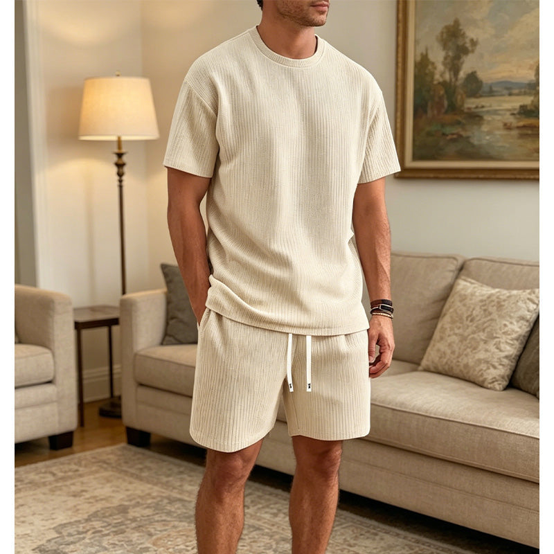 Men's Summer Casual T-Shirt & Shorts Set