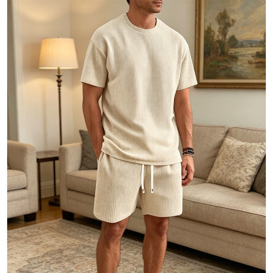 Men's Summer Casual T-Shirt & Shorts Set