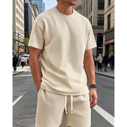 Men's Summer Casual T-Shirt & Shorts Set