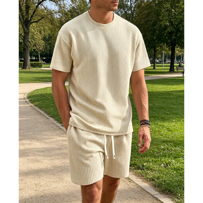 Men's Summer Casual T-Shirt & Shorts Set