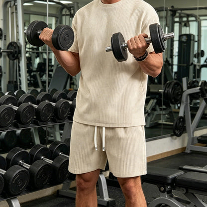Men's Summer Casual T-Shirt & Shorts Set