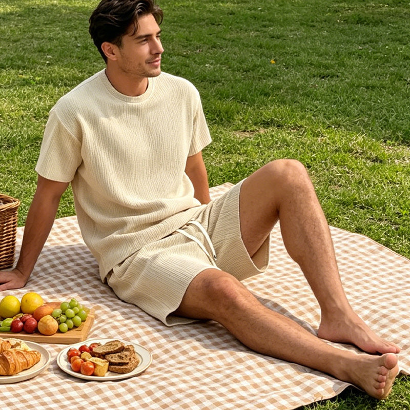 Men's Summer Casual T-Shirt & Shorts Set