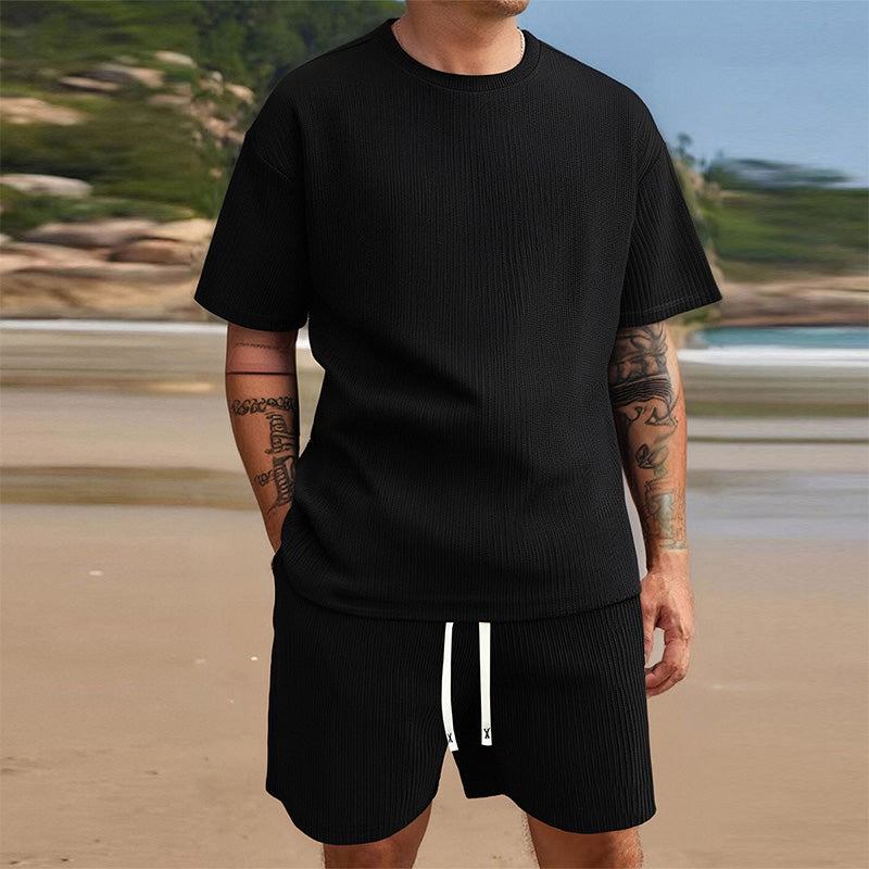 Men's Summer Casual T-Shirt & Shorts Set