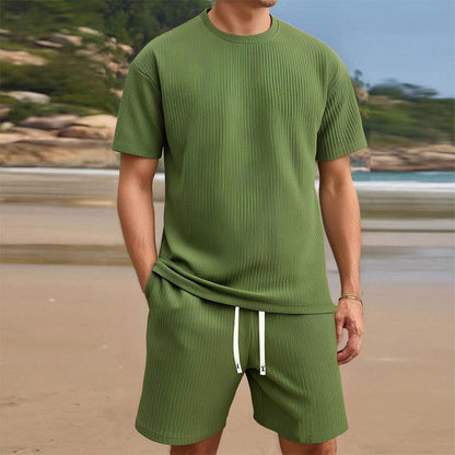 Men's Summer Casual T-Shirt & Shorts Set